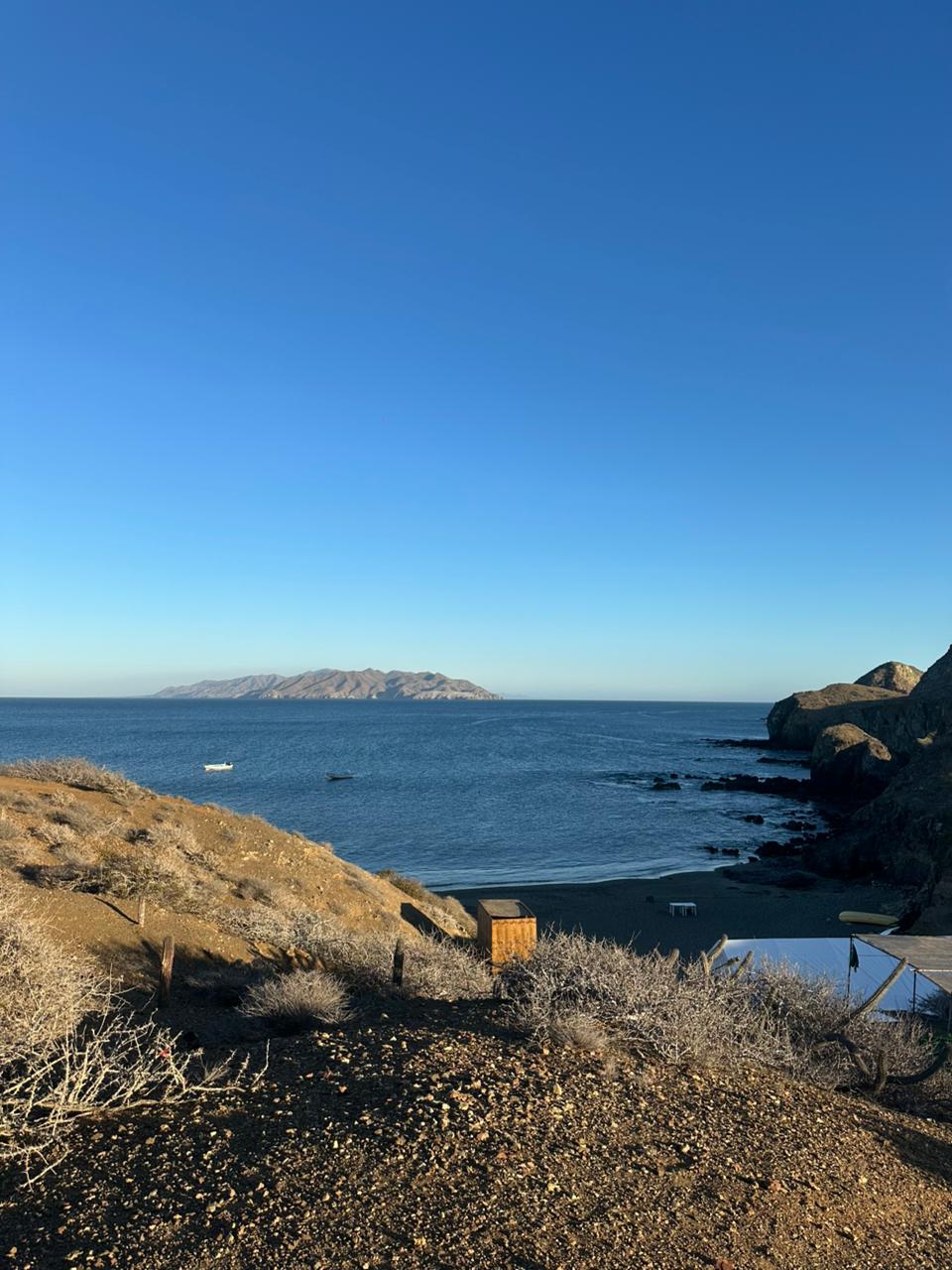 Pristine coastline view